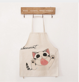 Cartoon Cat Printed Cooking Aprons