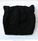 Cat Ear Hand Knitted Beanies