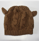 Cat Ear Hand Knitted Beanies