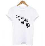 Cat Lovers Paw Prints T-Shirt for Women