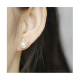 Cute Pearl Cat Head Stud Earrings Offer