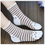 3D Cat Footprints Cotton Socks