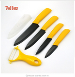 3" 4" 5" 6" inch + Peeler + Covers Zirconia Blackc Blade Ceramic Kitchen Knives Set