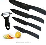 3" 4" 5" 6" inch + Peeler + Covers Zirconia Blackc Blade Ceramic Kitchen Knives Set