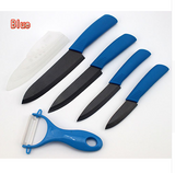 3" 4" 5" 6" inch + Peeler + Covers Zirconia Blackc Blade Ceramic Kitchen Knives Set