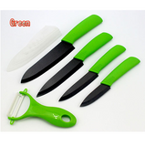 3" 4" 5" 6" inch + Peeler + Covers Zirconia Blackc Blade Ceramic Kitchen Knives Set