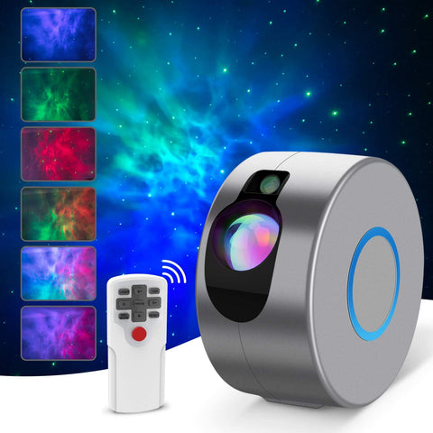 Colorful Starry Sky Galaxy Projector Light Rotating Water Waving Night Light Voice Control Romantic bedroom mini projector