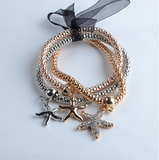 3Pcs/set Multilayer Bracelets starfish/love Charm