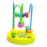 Children Colorful Wooden Mini Around Beads Educational Toy