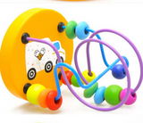 Children Colorful Wooden Mini Around Beads Educational Toy
