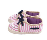 Cotton Bow Butterfly Striped Princess Shoes
