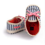 Cotton Bow Butterfly Striped Princess Shoes