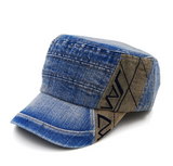 Unisex Patchwork Colors Cotton Flat Military Hat