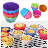 12 pcs/lot 7 cm Muffin Cupcake Silicone Cups