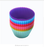 12 pcs/lot 7 cm Muffin Cupcake Silicone Cups