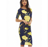 Designer Elegant Floral Print Dress for Work, Business, Casual or Party