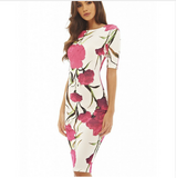 Designer Elegant Floral Print Dress for Work, Business, Casual or Party