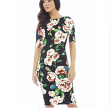 Designer Elegant Floral Print Dress for Work, Business, Casual or Party