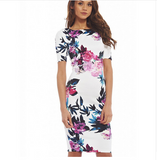 Designer Elegant Floral Print Dress for Work, Business, Casual or Party