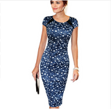 Designer Elegant Floral Print Dress for Work, Business, Casual or Party