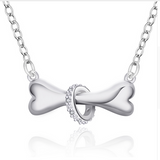 Dog Bone Collar Pendant Necklace for Dog Lovers
