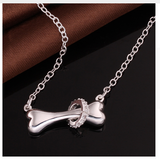 Dog Bone Collar Pendant Necklace for Dog Lovers