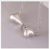 Dog Bone Collar Pendant Necklace for Dog Lovers