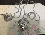 Dog Paw Print Photo Frames Locket Necklaces
