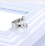 Dog Paw Open Adjustable" I will love you forever" Ring