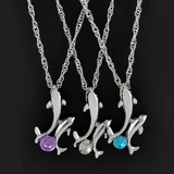 Crystal Dolphin Chain Necklace