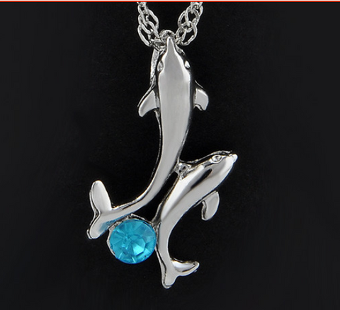 Crystal Dolphin Chain Necklace