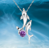 Crystal Dolphin Chain Necklace