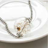 Glass Bottle Dried Flower Necklace Offer