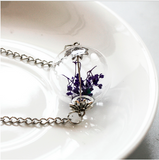 Glass Bottle Dried Flower Necklace Offer