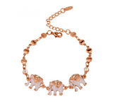 Enamel and Rose Gold Elephant Bracelet Offer