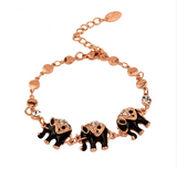 Enamel and Rose Gold Elephant Bracelet Offer