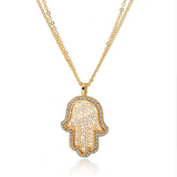 New Ethnic Jewelry 18K Gold Crystal Necklaces For Women Offer