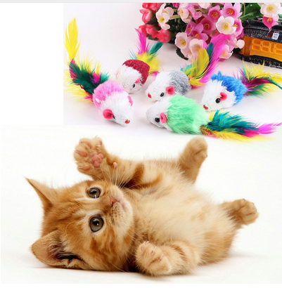 10 pcs. Fleece Mouse Cat Toys