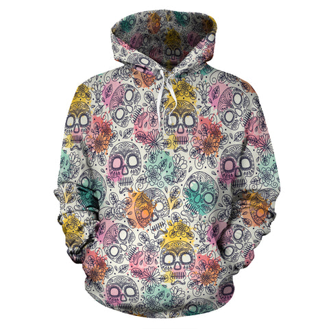 Watercolor Skull Hoodies