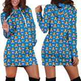 Dog Hearts Womens Hoodie Dress
