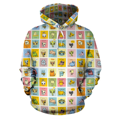 Comic Cat Hoodies