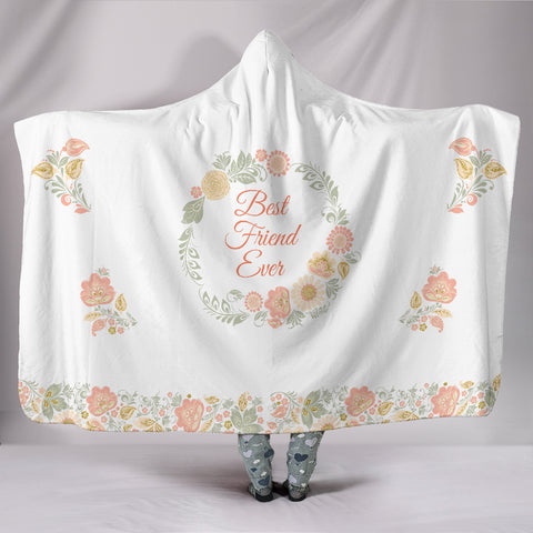 Best Friend Ever Peach Hooded Blanket