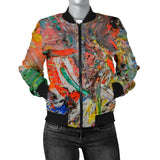 Women's Abstract Painting Bomber Jacket