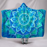 Blue Mandala Hooded Blanket