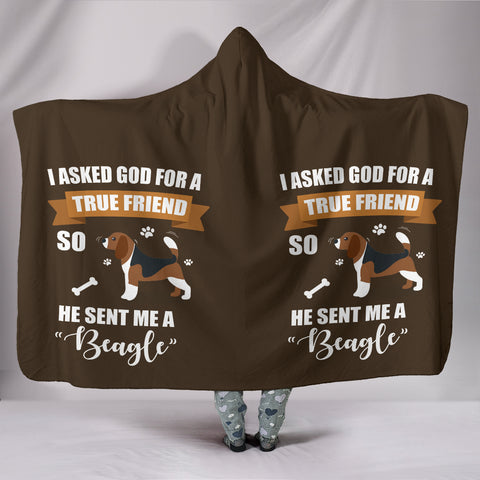 Custom Designed Hoodie Blanket Beagle My True