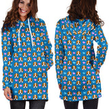Dog Hearts Womens Hoodie Dress