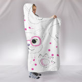 Customised Hoodie Blanket Kitten with Glasses