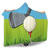 Golf Pixelated Hooded Blanket