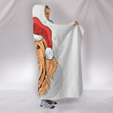 Have A Golden Christmas Hooded Blanket for Golden Retriever Dog Lovers