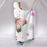 Customised Hoodie Blanket Pretty Butterfly Pattern